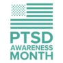 Ptsd Awareness Month Celebrated Annual In United States Flag Sticker