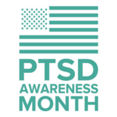 Ptsd Awareness Month Celebrated Annual In United States Flag Sticker