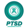 PTSD Awareness Month Round Ribbon Sticker