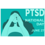 PTSD National Day June 27 Poster Sticker