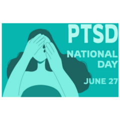 PTSD National Day June 27 Poster Sticker