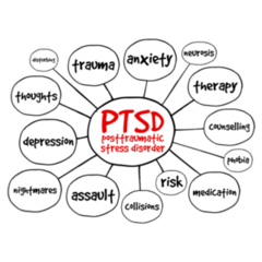 Ptsd Stress Disorder Mind Map Concept Sticker
