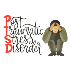 Ptsd t With Soldier In Stress Sticker
