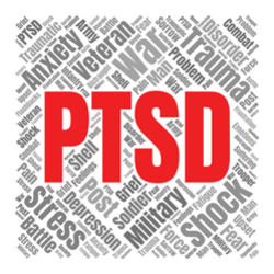 PTSD Word Cloud Sticker