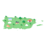 Puerto Rico American Map Real Estate Sticker
