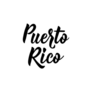 Puerto Rico Cursive Lettering Sticker