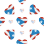 Puerto Rico Flag Heart Seamless Pattern Sticker