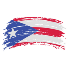 Puerto Rico Flag In Grunge Brush Stroke Sticker