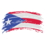 Puerto Rico Flag In Grunge Brush Stroke Sticker