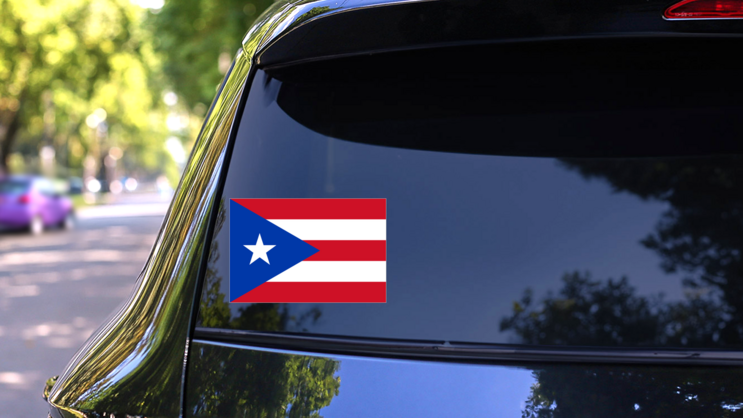 Puerto Rico Flag Sticker on a Rear Car Window (New) example