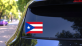 Puerto Rico Flag Sticker on a Rear Car Window (New) example