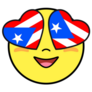 Puerto Rico Flags In Heart Eyes Emoji Sticker