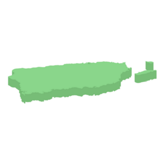 Puerto Rico Isometric Map Sticker