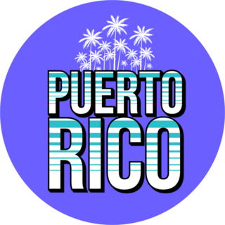 Puerto Rico Paradise Palm Tree Sticker