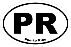 Puerto Rico Pr Oval Sticker