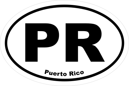 Puerto Rico Pr Oval Sticker