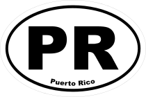 Puerto Rico Pr Oval Sticker