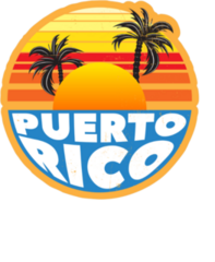 Puerto Rico Sunset Palm Tree Sticker