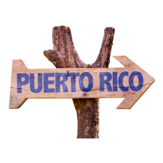Puerto Rico Wooden Arrow Sign Sticker