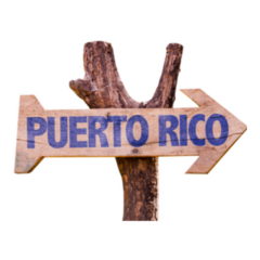 Puerto Rico Wooden Arrow Sign Sticker
