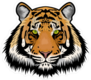 Puffy Tiger Head Sticker