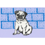 Pug Brick Sticker