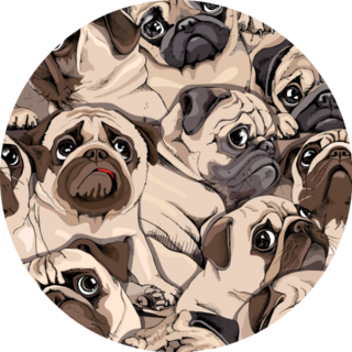 Pug Collage Sticker