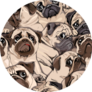 Pug Collage Sticker