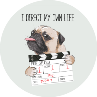 Pug Director Sticker