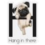 Pug Hang In There Sticker
