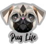 Pug Life Poly Sticker