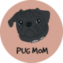 Pug Mom Text Sticker