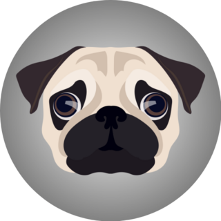 Pug Portrait Scene Sticker
