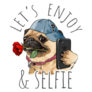 Pug Selfie Sticker