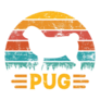 Pug Sunset Silhouette Sticker