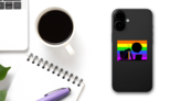Puking Rainbows Meme Sticker on a Phone (New) example