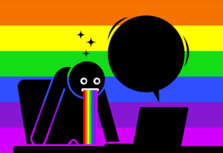 Puking Rainbows Meme Sticker