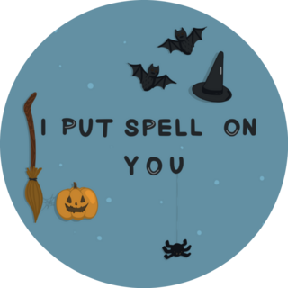 Pumpkin Halloween Party I Put A Spell On You Sticker