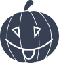 Pumpkin With Tongue Hanging Out Sticker