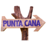 Punta Cana Wooden Sign Sticker