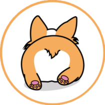Puppy Dog Lying Down Corgi Sticker