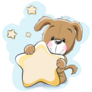 Puppy With A Star Sticker