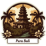 Pura Balinese Illustration Logo Sticker