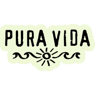 Pura Vida Lettering Sticker