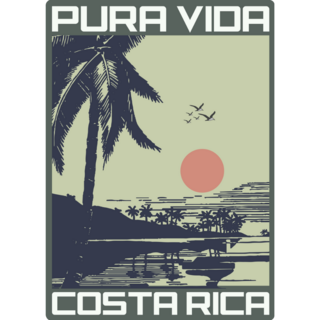Pura Vida Poster Sticker