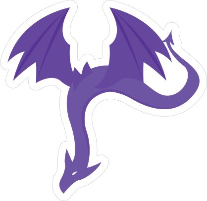 Purple Amphithere Dragon Sticker