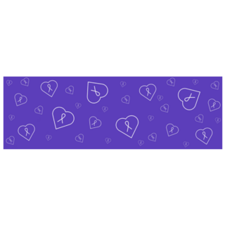 Purple Awareness Ribbon Banner Sticker