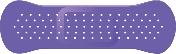 Purple Band Aid Bandage Sticker