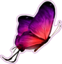 Purple Butterfly Sticker