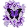 Purple Celestial Crystal Butterfly Sticker